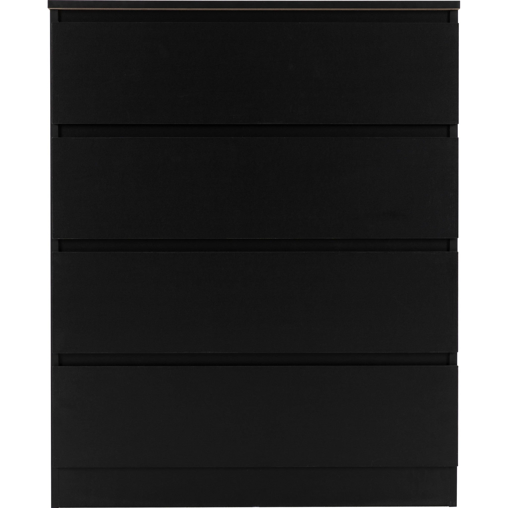 Malvern 4 Drawer Chest - Black