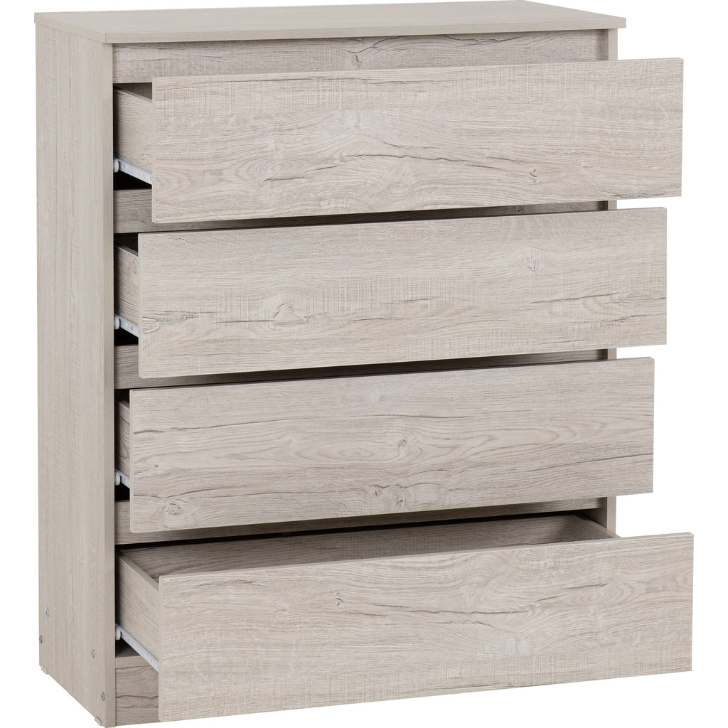 Malvern 4 Drawer Chest - Urban Snow