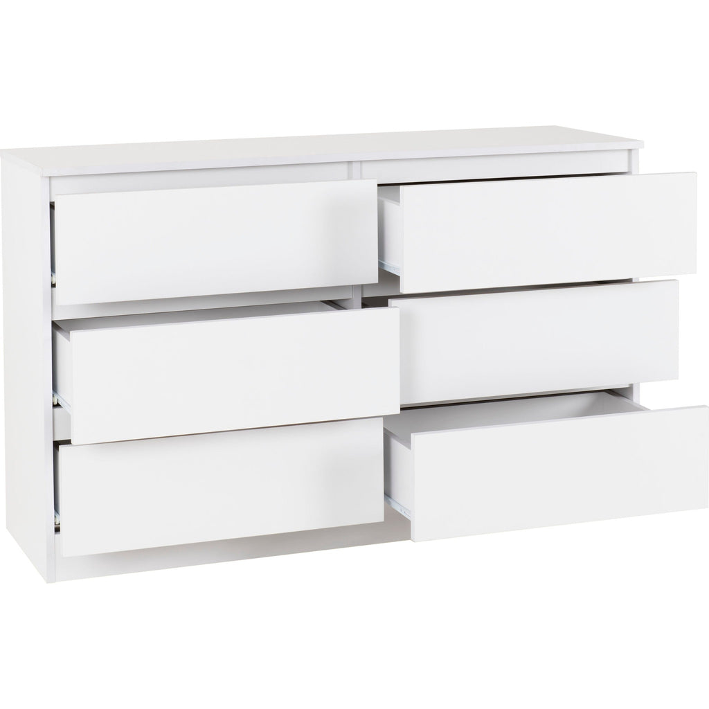 Malvern 6 Drawer Chest - White