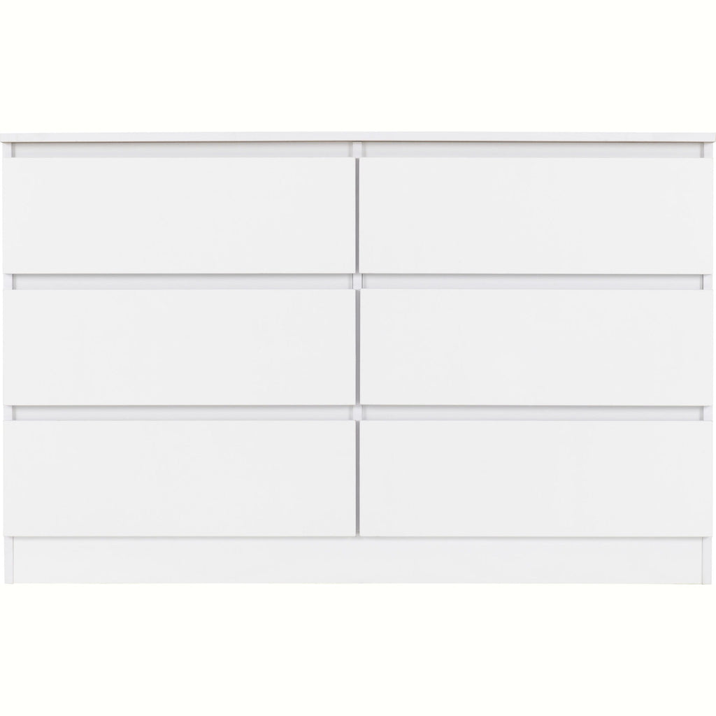 Malvern 6 Drawer Chest - White