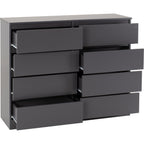 Malvern 8 Drawer Chest - Grey