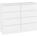 Malvern 8 Drawer Chest - White