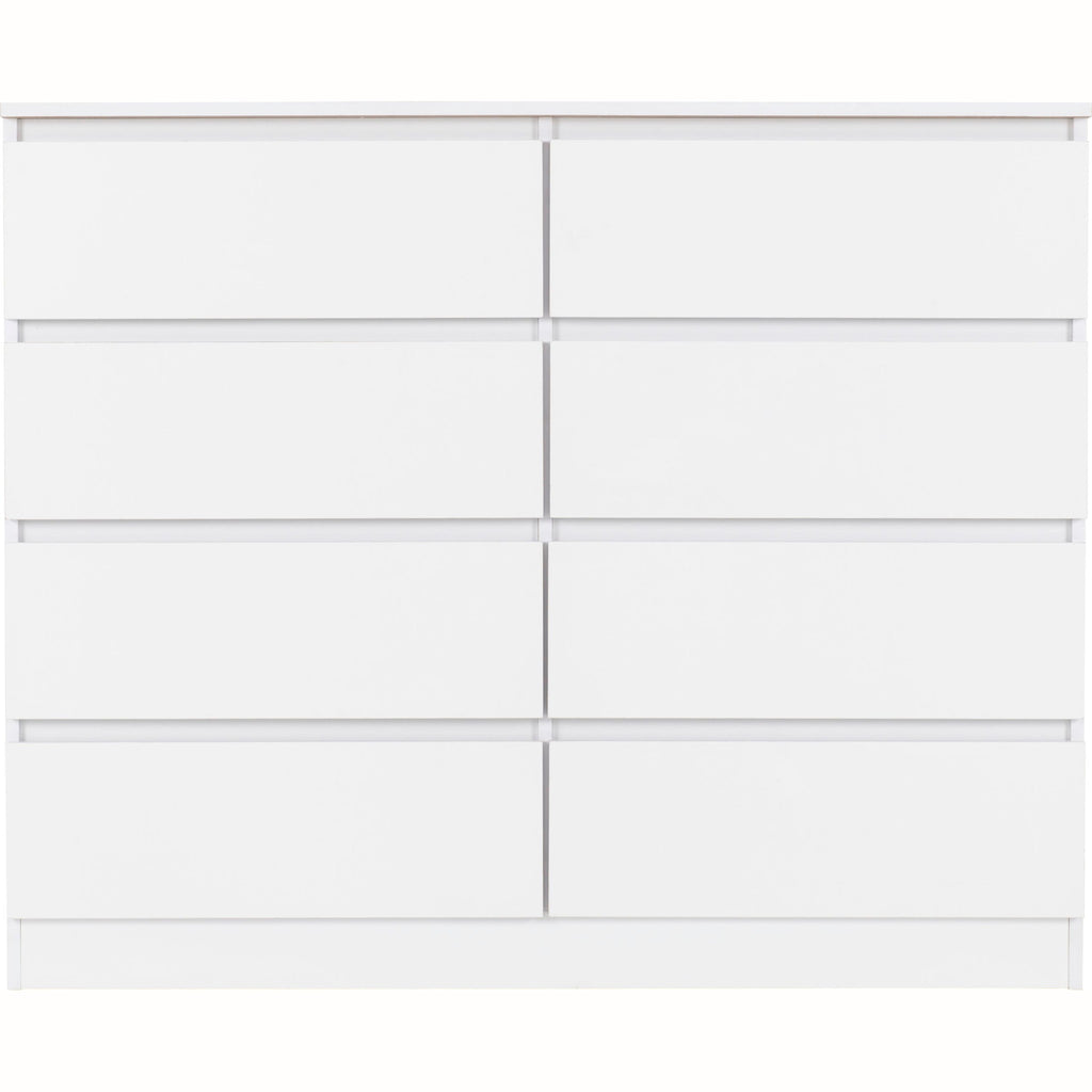 Malvern 8 Drawer Chest - White