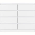 Malvern 8 Drawer Chest - White
