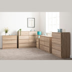 Malvern 3 Drawer Bedside - Sonoma Oak Effect