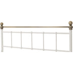 Marlborough 4'6" Bed - White/Antique Brass