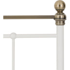 Marlborough 4'6" Bed - White/Antique Brass