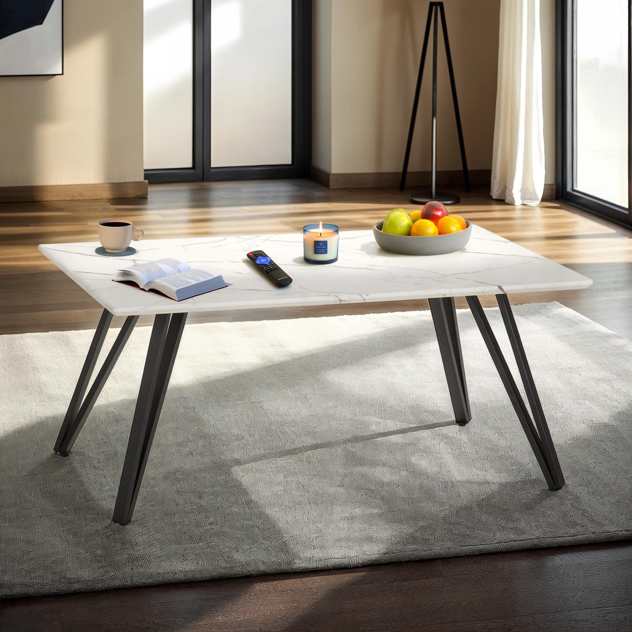 Marlow Coffee Table - White Marble Effect