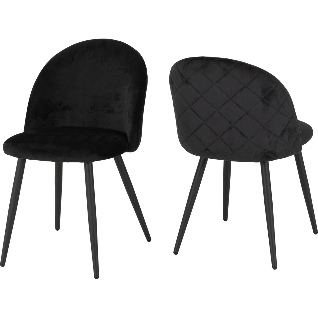 Marlow Dining Chair X4 Per Box - Black Velvet