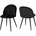 Marlow Dining Chair X4 Per Box - Black Velvet