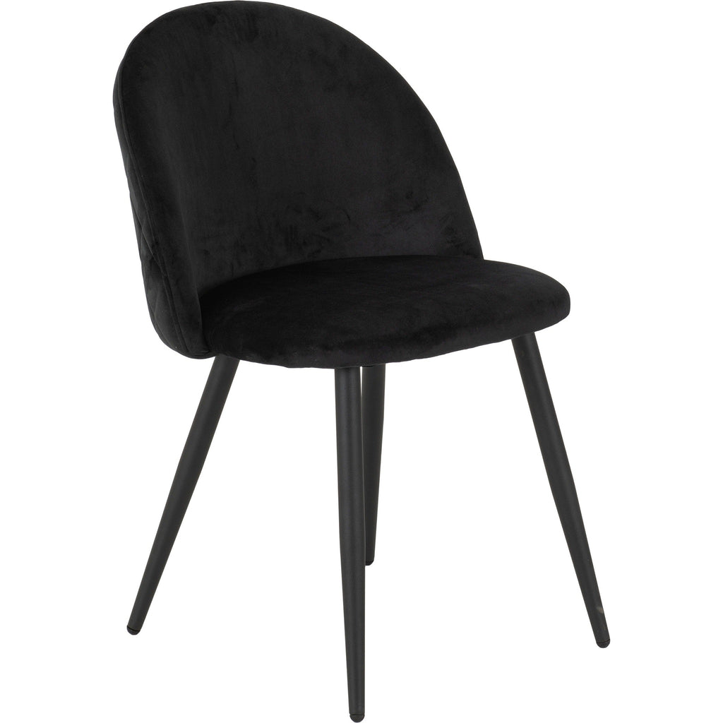 Marlow Dining Chair X4 Per Box - Black Velvet