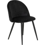 Marlow Dining Chair X4 Per Box - Black Velvet