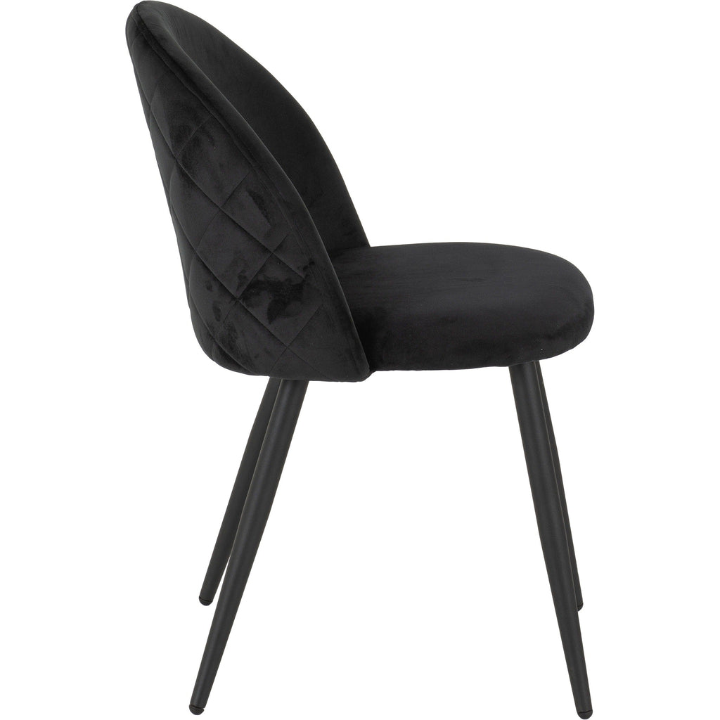 Marlow Dining Chair X4 Per Box - Black Velvet