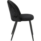Marlow Dining Chair X4 Per Box - Black Velvet