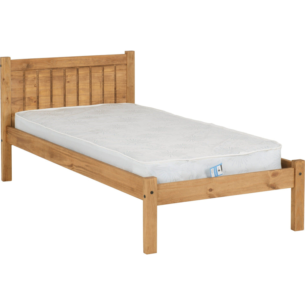 Maya 3' Bed - Distressed Waxed Pine