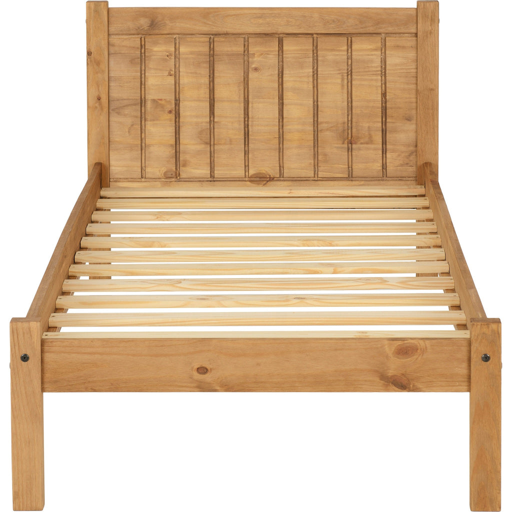 Maya 3' Bed - Distressed Waxed Pine