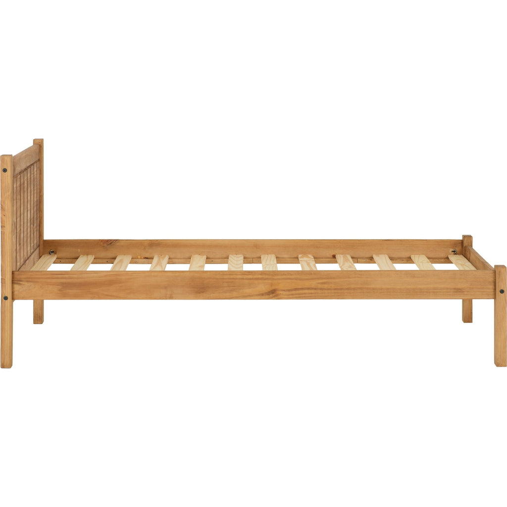 Maya 3' Bed - Distressed Waxed Pine