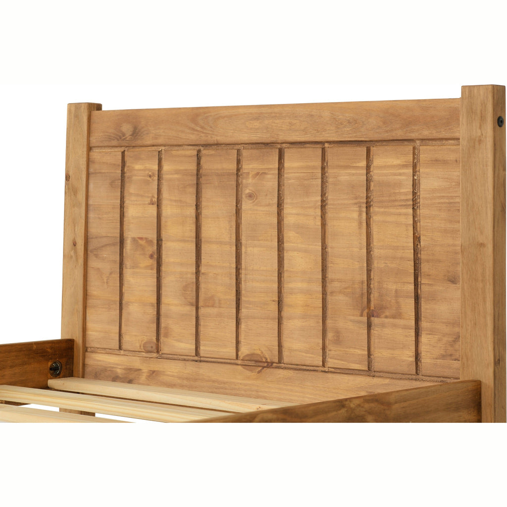 Maya 3' Bed - Distressed Waxed Pine