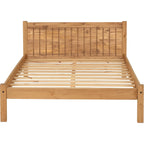 Maya 4' Bed - Distressed Waxed Pine
