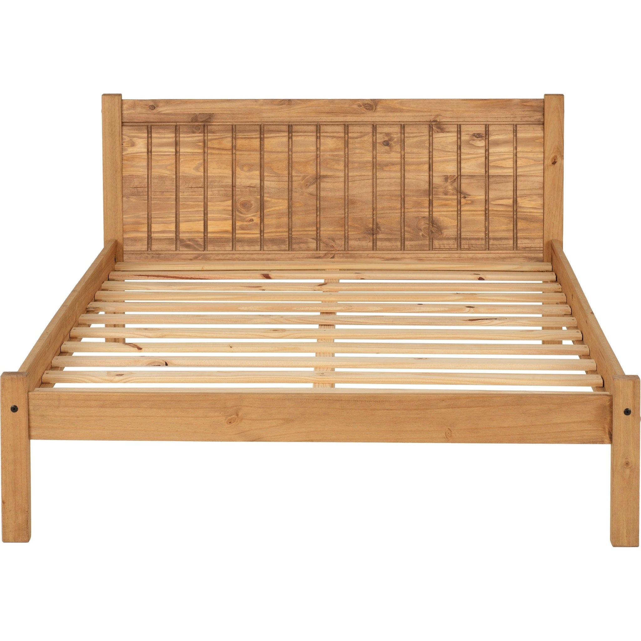 Maya 4'6" Bed - Distressed Waxed Pine