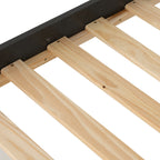 Monaco 3' Low End Bed - Dark Grey/Oak Effect