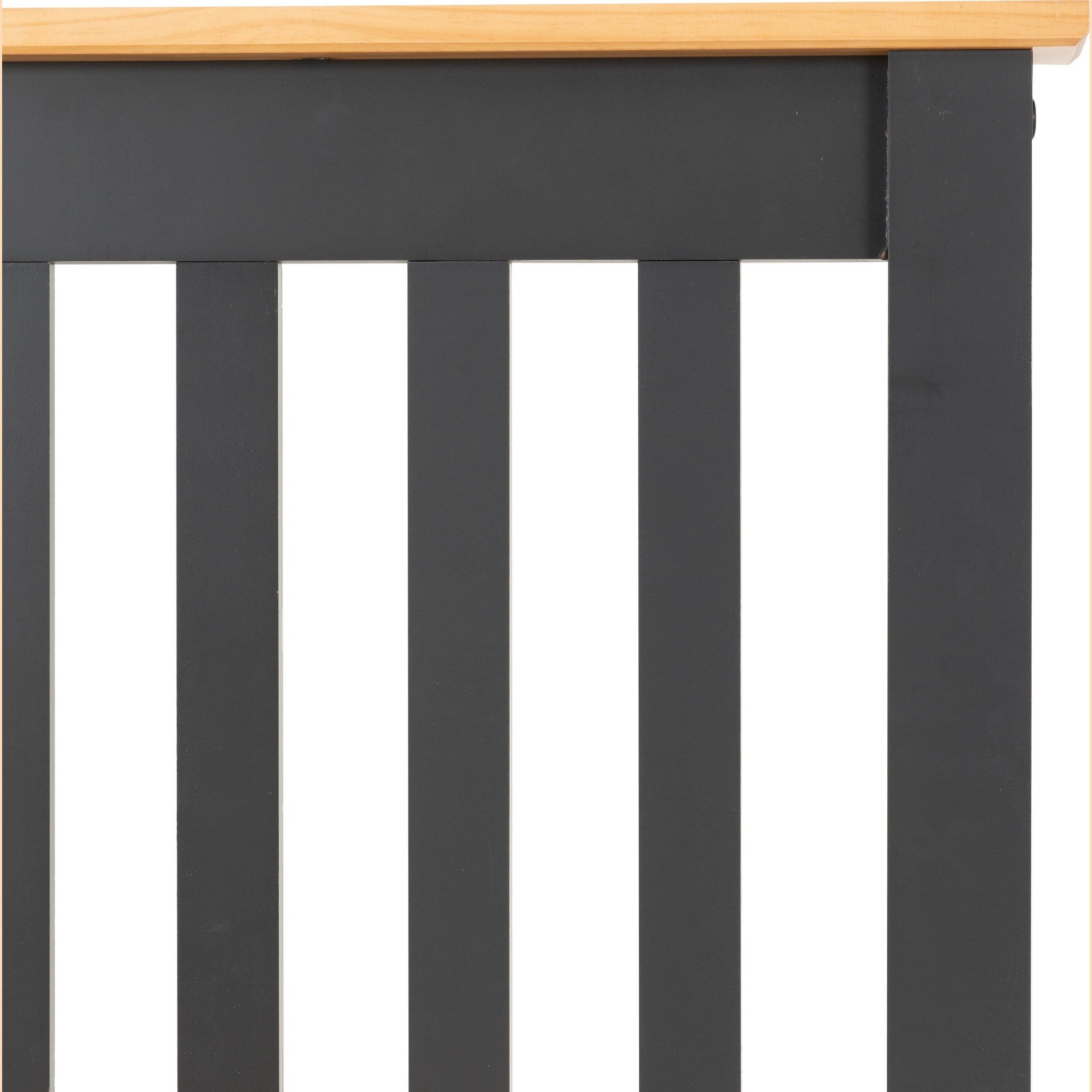 Monaco 3' Low End Bed - Dark Grey/Oak Effect