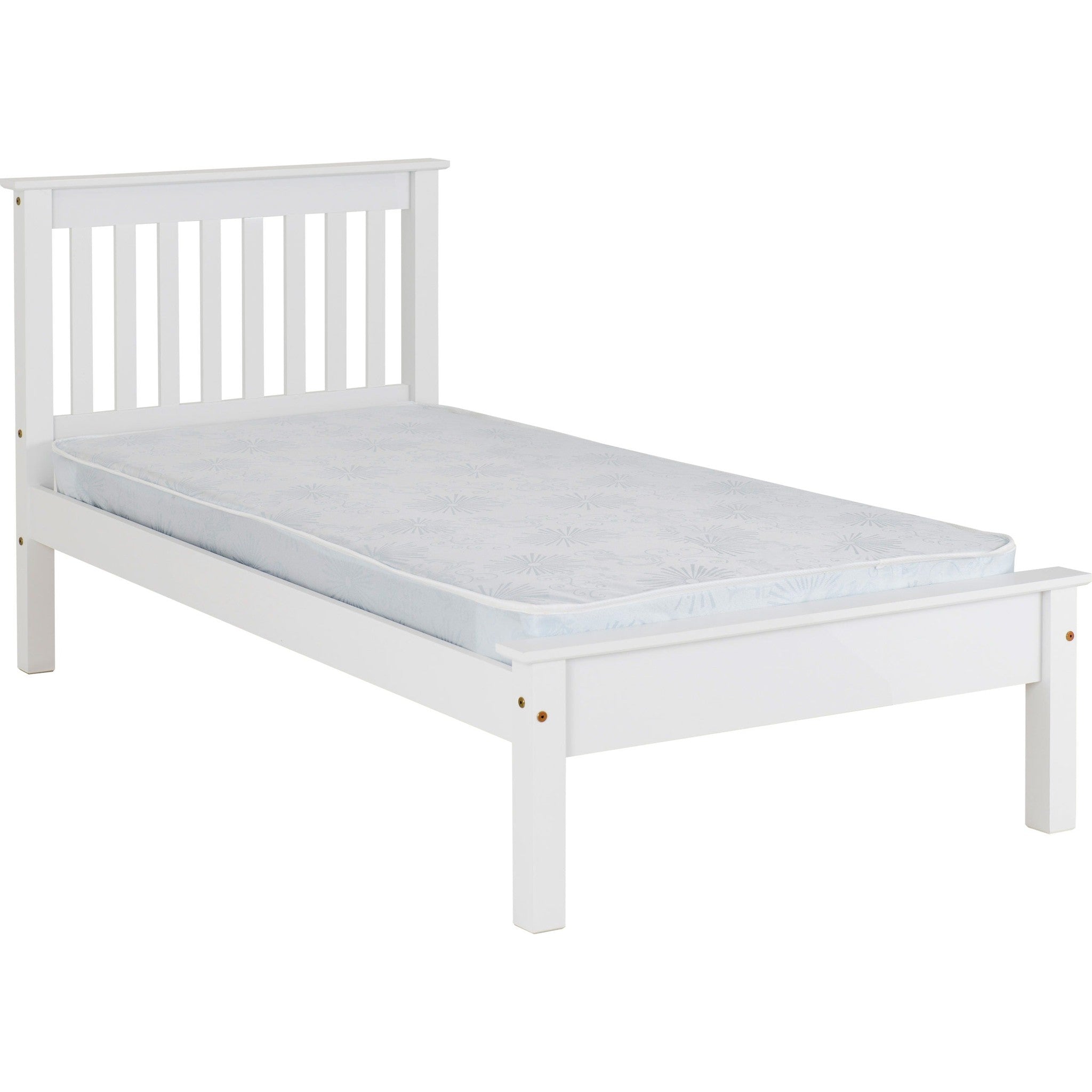 Monaco 3' Low End Bed - White