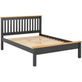 Monaco 5' Low End Bed - Dark Grey/Oak Effect
