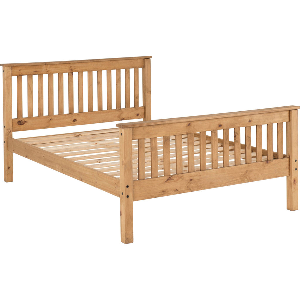 Monaco 5' High End Bed - Distressed Waxed Pine