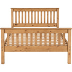 Monaco 4'6" High End Bed - Distressed Waxed Pine