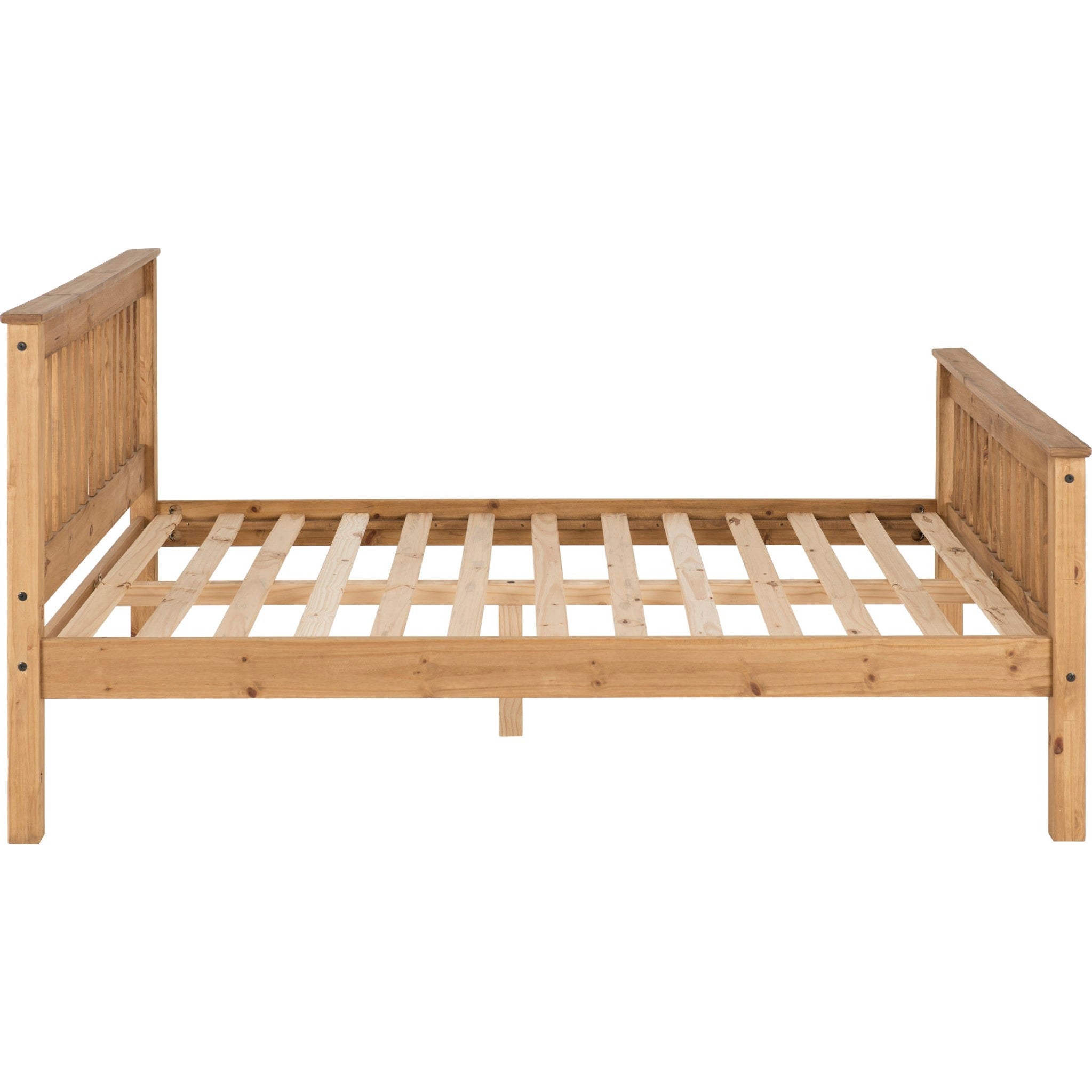 Monaco 4'6" High End Bed - Distressed Waxed Pine