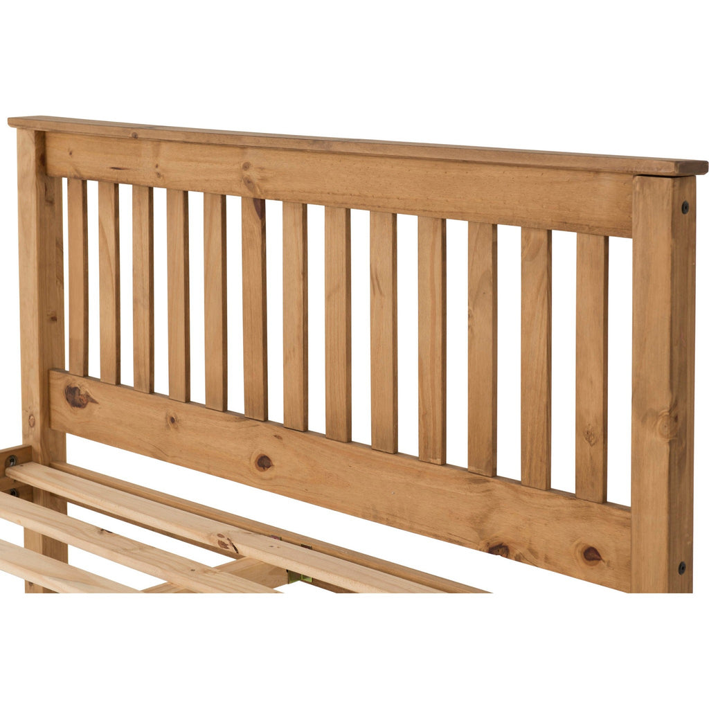 Monaco 5' High End Bed - Distressed Waxed Pine