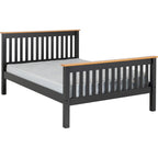 Monaco 5' High End Bed - Dark Grey/Oak Effect