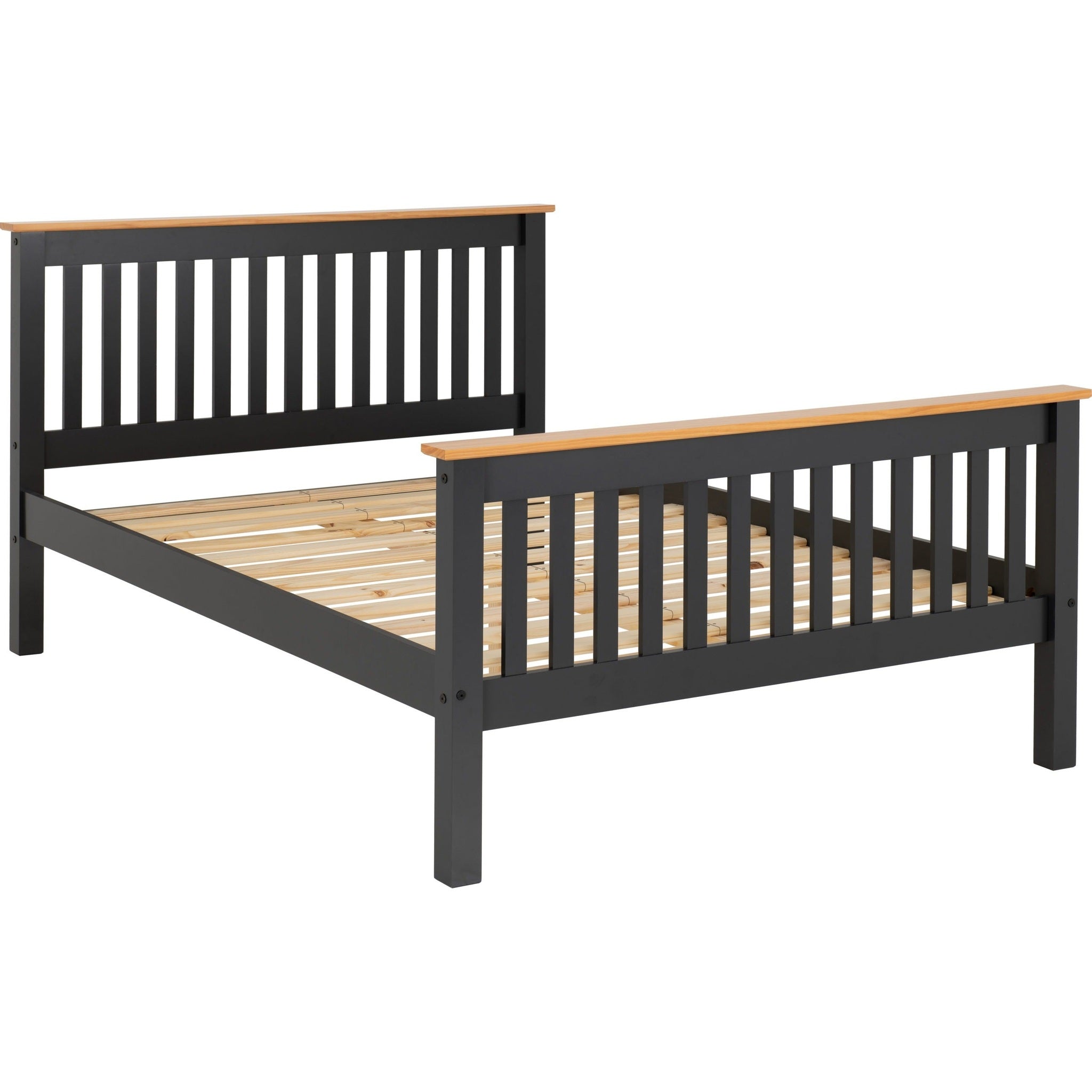 Monaco 5' High End Bed - Dark Grey/Oak Effect