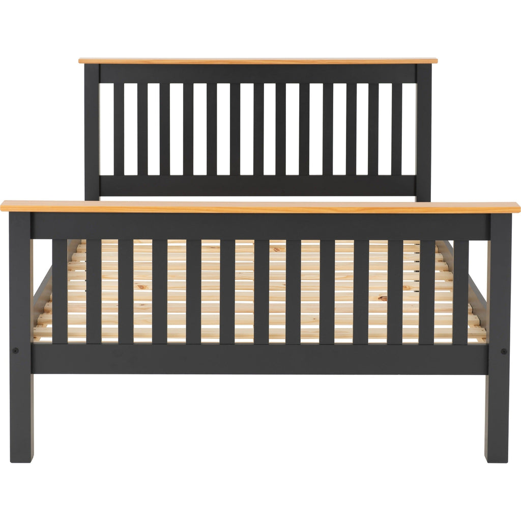 Monaco 5' High End Bed - Dark Grey/Oak Effect