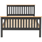 Monaco 5' High End Bed - Dark Grey/Oak Effect