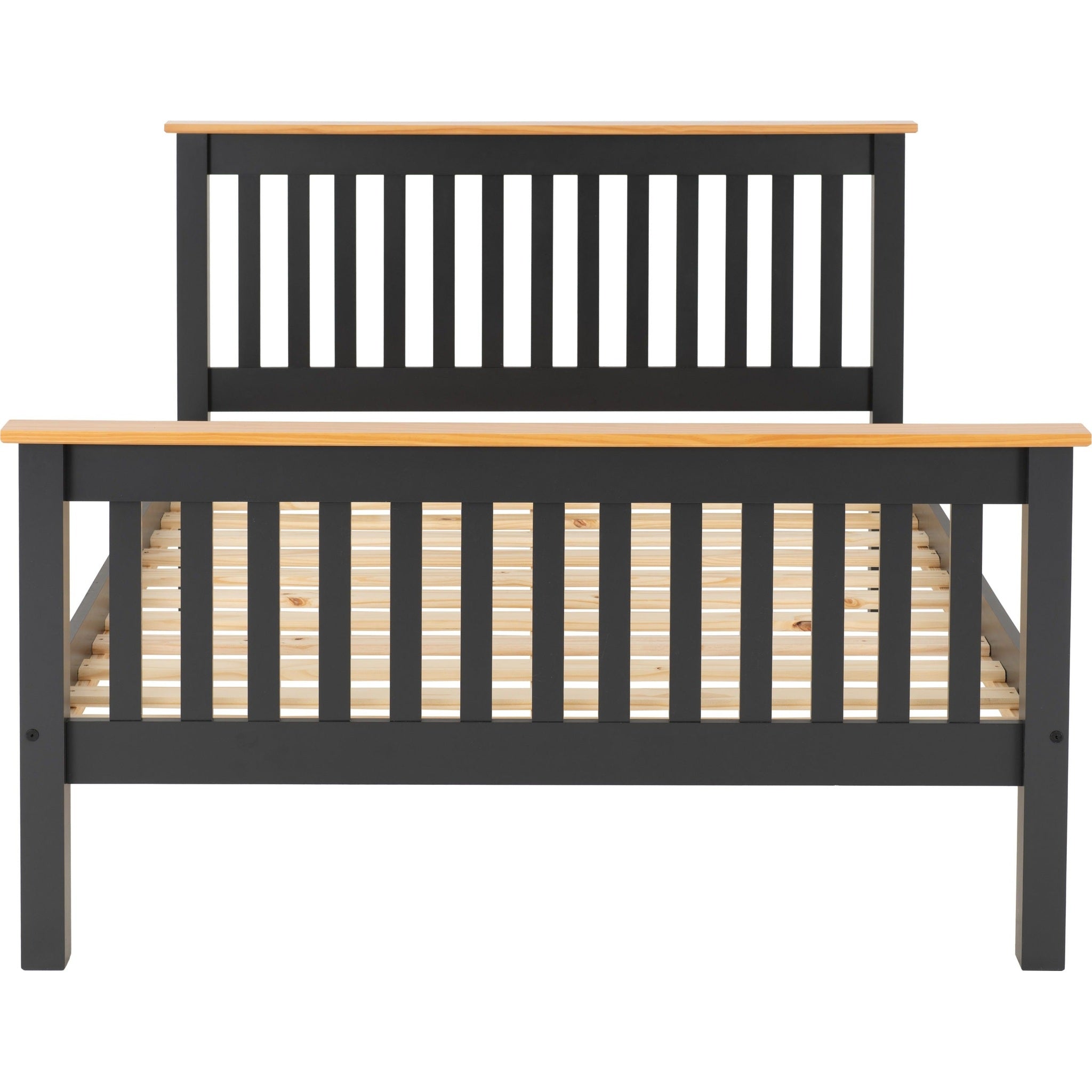 Monaco 5' High End Bed - Dark Grey/Oak Effect