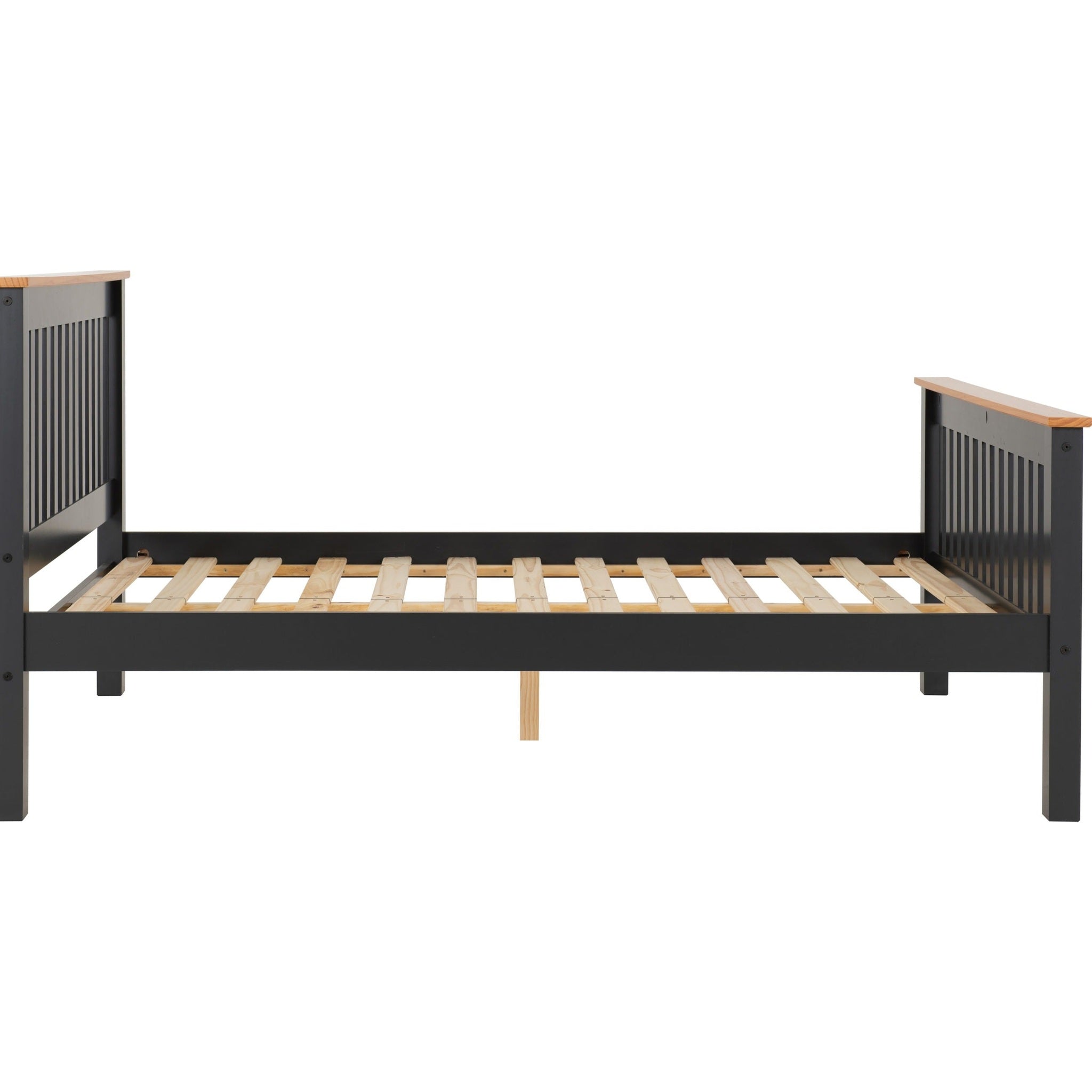 Monaco 5' High End Bed - Dark Grey/Oak Effect
