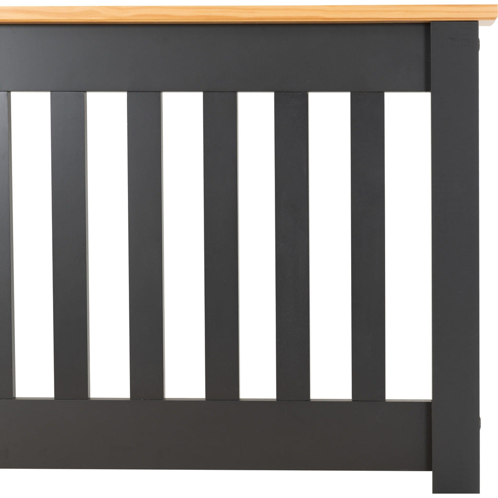 Monaco 5' High End Bed - Dark Grey/Oak Effect