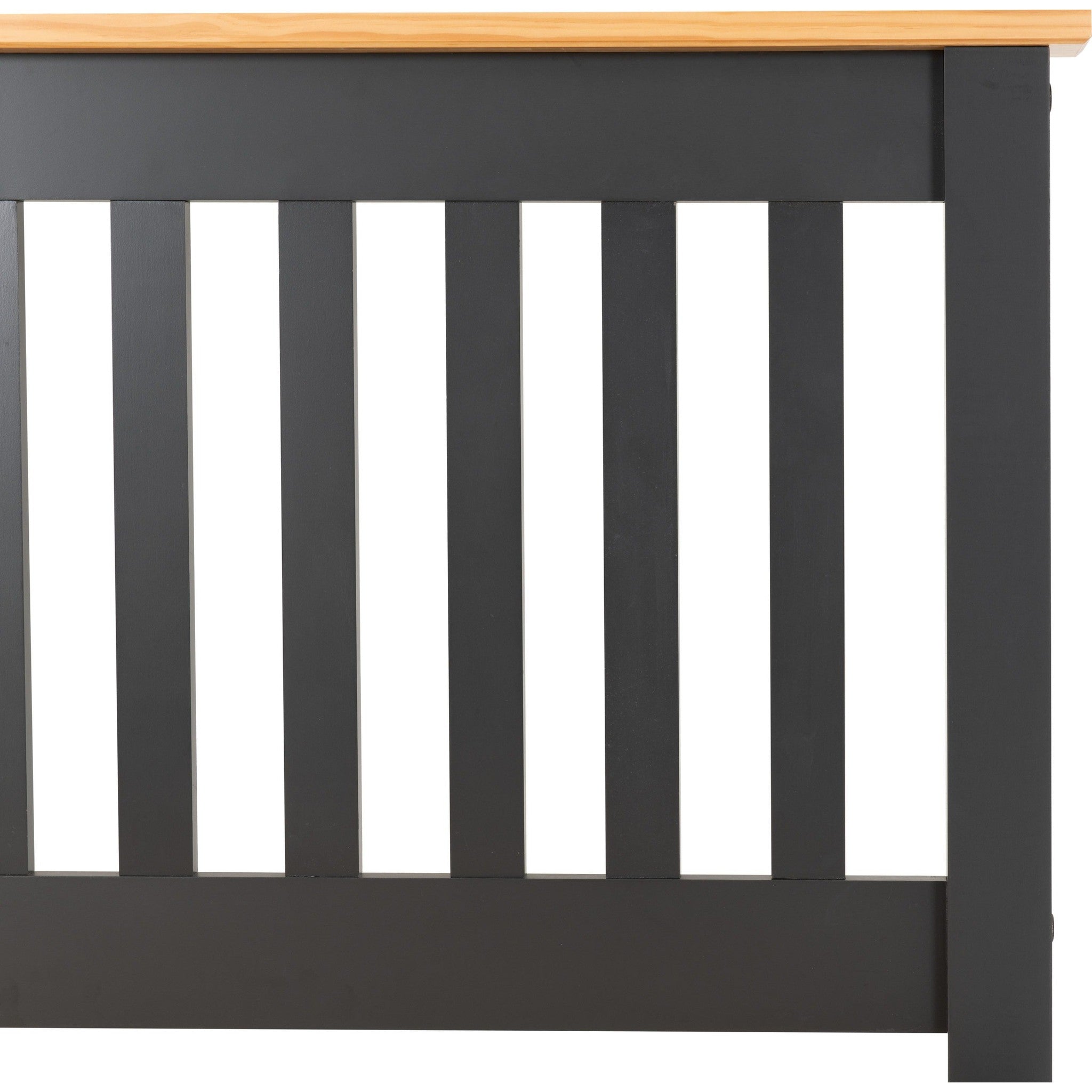 Monaco 4'6" High End Bed - Dark Grey/Oak Effect