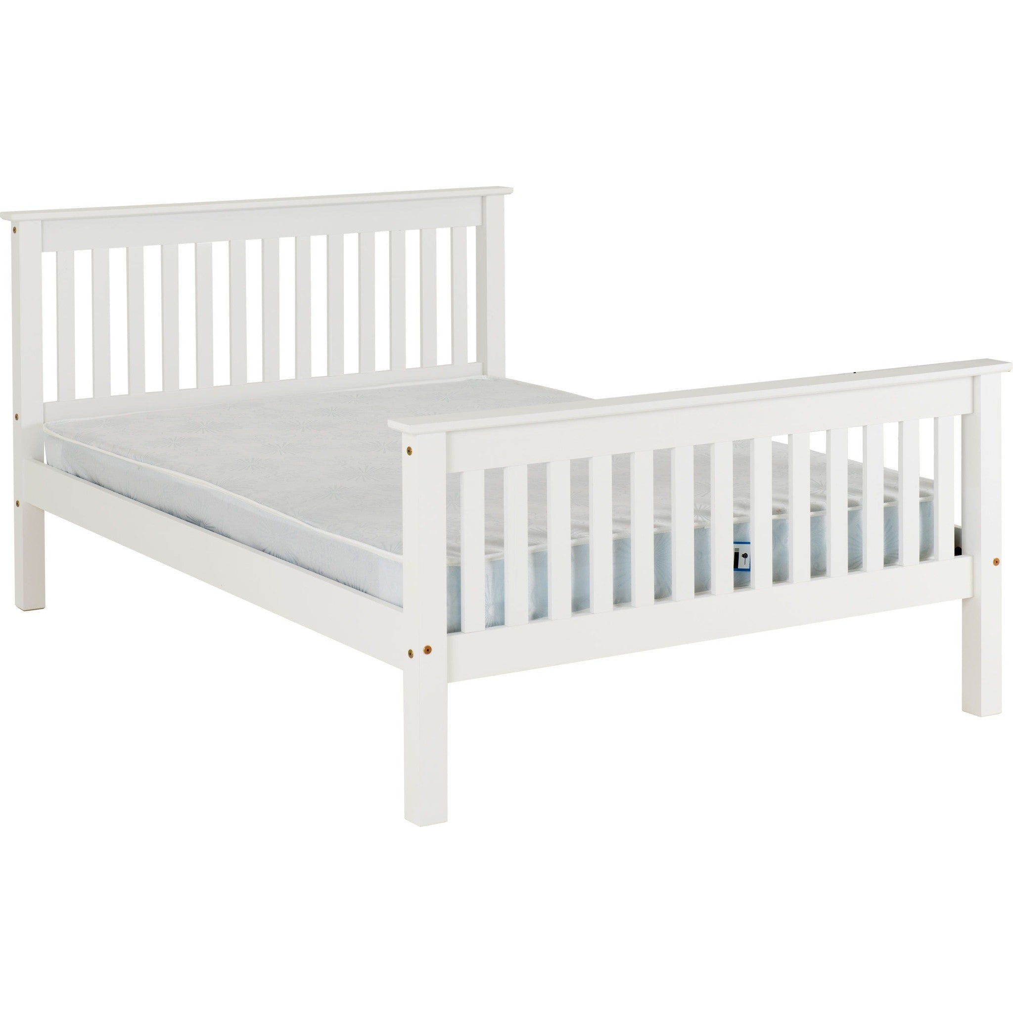 Monaco 4' High End Bed - White