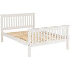 Monaco 4'6" High End Bed - White