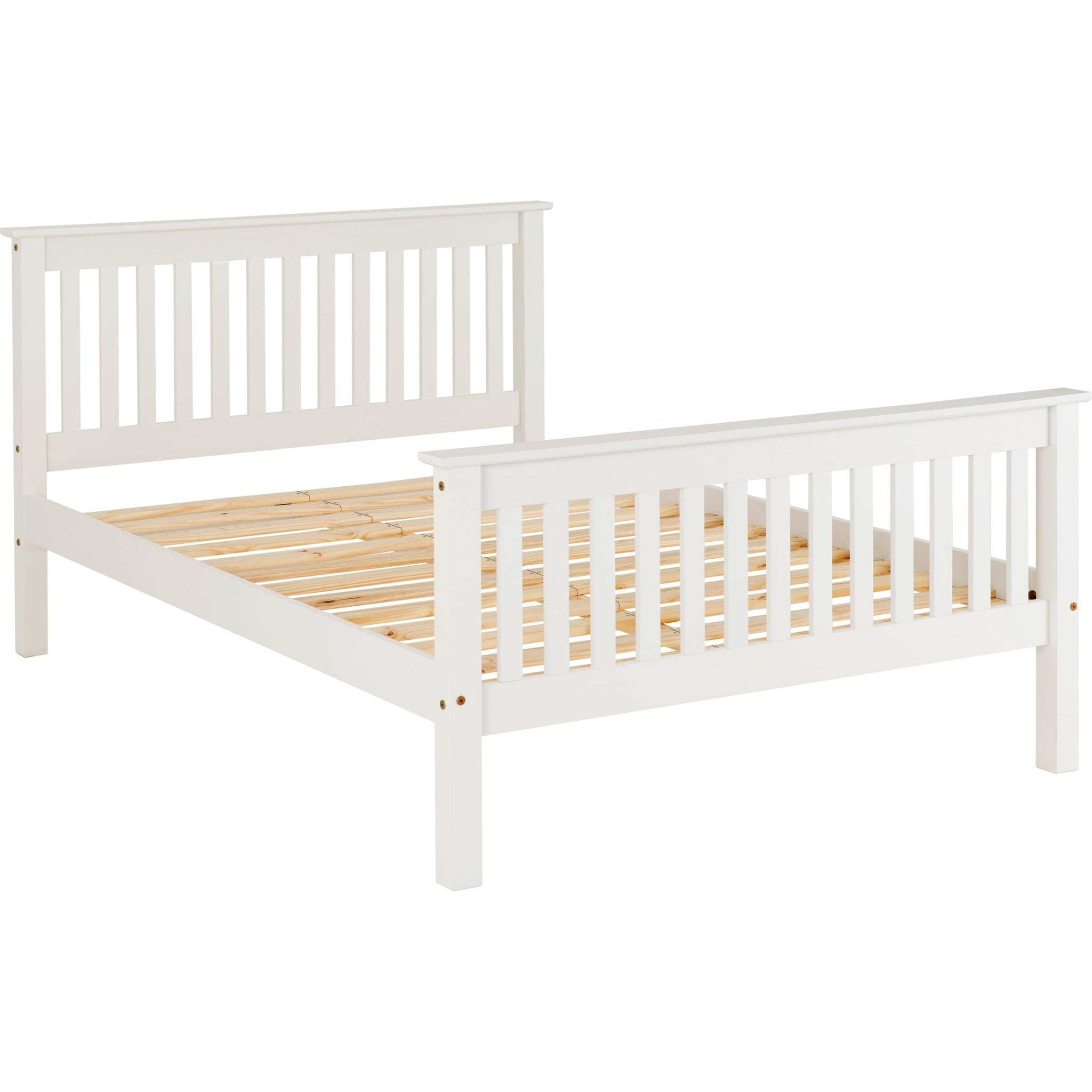 Monaco 4'6" High End Bed - White