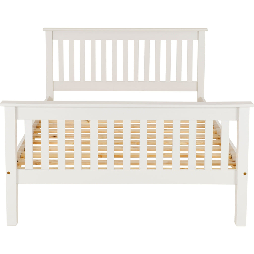 Monaco 4'6" High End Bed - White