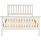 Monaco 4'6" High End Bed - White