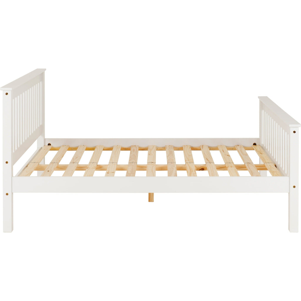 Monaco 4'6" High End Bed - White