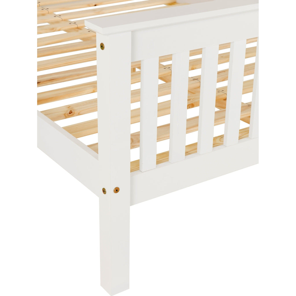 Monaco 4' High End Bed - White