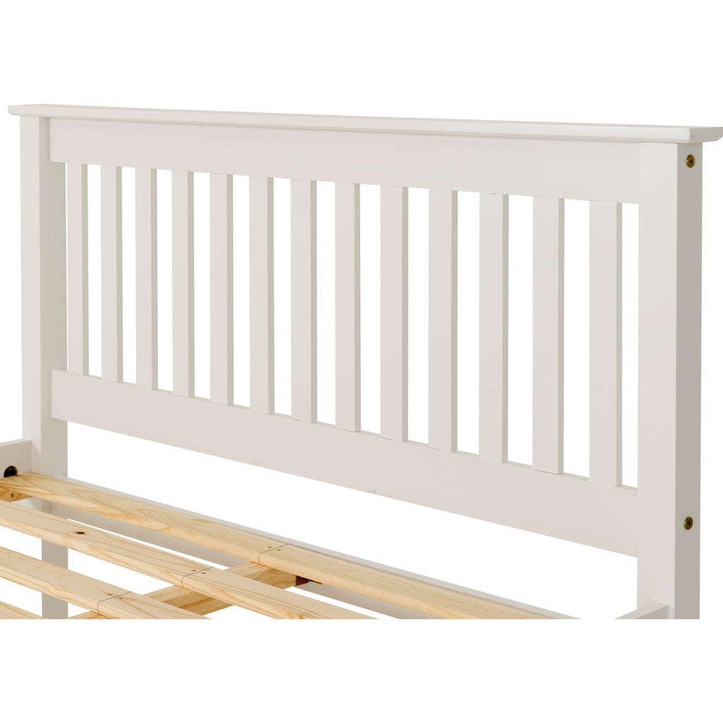 Monaco 4'6" High End Bed - White