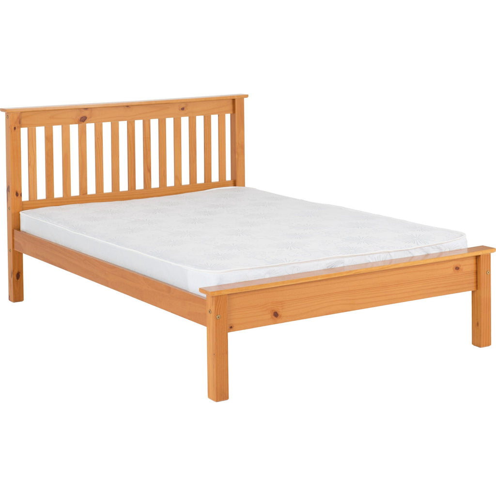 Monaco 4'6" Low End Bed - Antique Pine