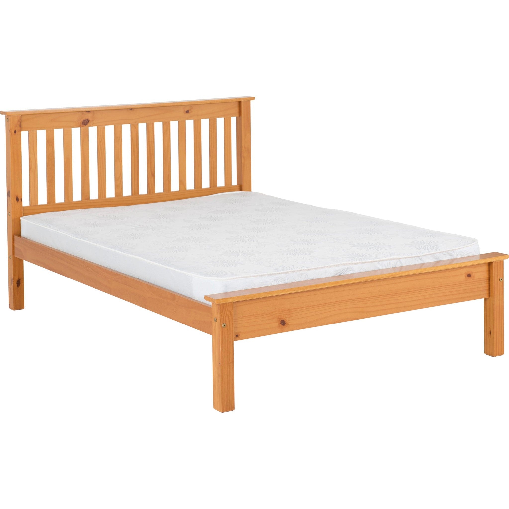 Monaco 4'6" Low End Bed - Antique Pine